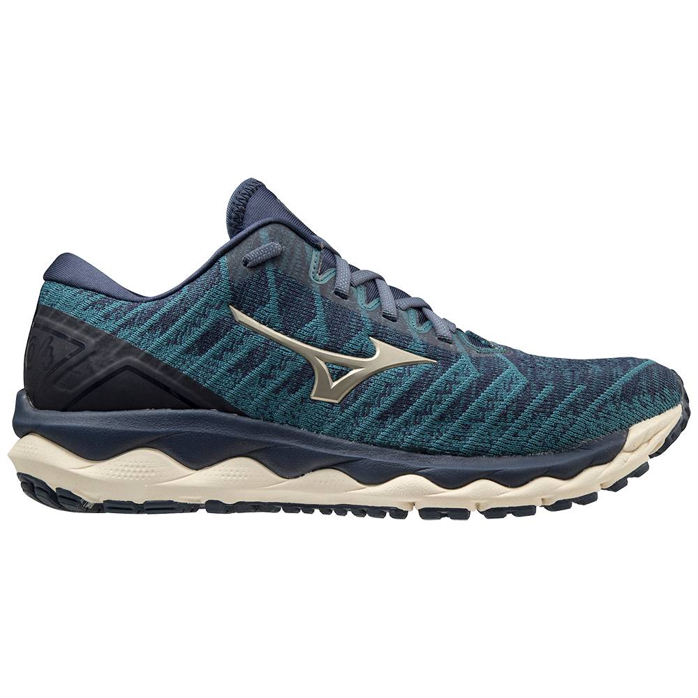 Mizuno Wave Sky 4 WAVEKNIT Löparskor Herr Indigo | 257069FRE