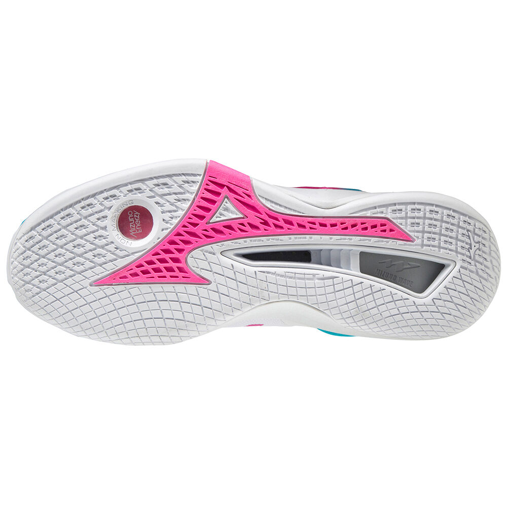 Mizuno Wave Stealth Neo Handbollsskor Dam Vita Rosa Blå Turkos | 759160LFH