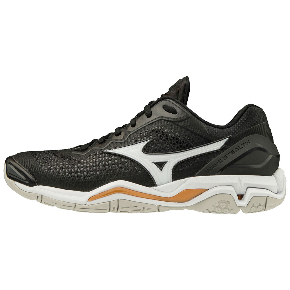 Mizuno Wave Stealth V Nb Netball Skor Dam Svarta Vita | 321478DEC