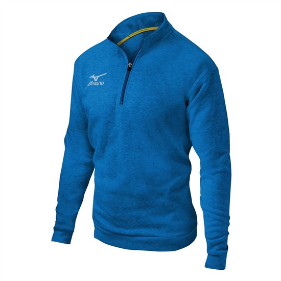 Mizuno 1/2 Zip Fleece Sweatshirt Herr Blå | 206973SCI