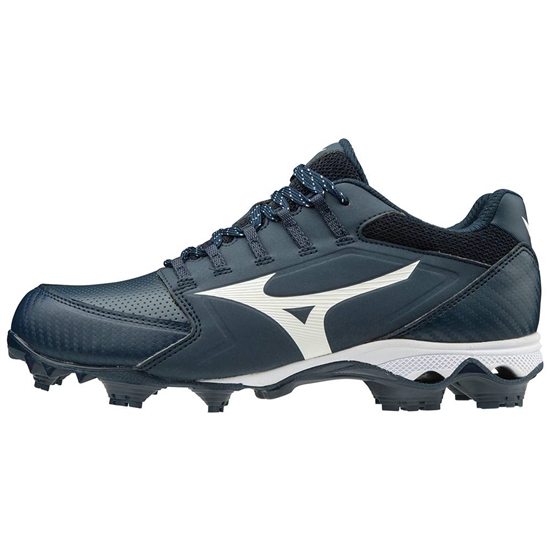 Mizuno 9-Spike Advanced Finch Elite 4 TPU Molded Baseball Skor Dam Marinblå Vita | 481573DYI