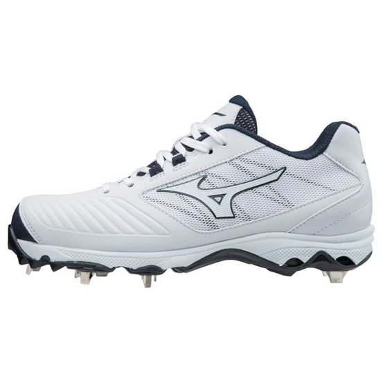 Mizuno 9-Spike Advanced Sweep 4 Low Metal Baseball Skor Dam Vita Marinblå | 756403RCM