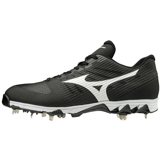 Mizuno 9-Spike Ambition Low Metal Baseball Skor Herr Svarta Vita | 813954LNP