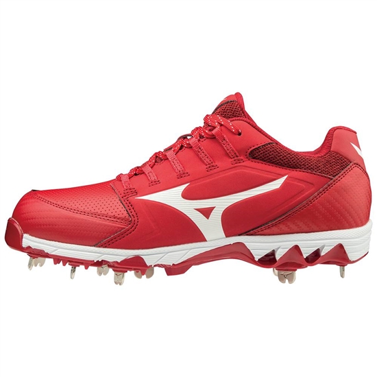 Mizuno 9-Spike Swift 6 Low Metal Baseball Skor Dam Röda Vita | 357429UKG