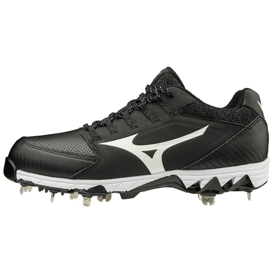 Mizuno 9-Spike Swift 6 Low Metal Baseball Skor Dam Svarta Vita | 560871NEX