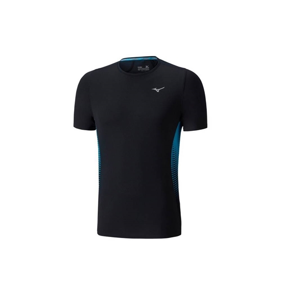 Mizuno AERO 4.0 Löpar T shirts Herr Svarta | 542739MNF