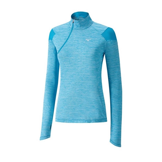 Mizuno ALPHA HALF ZIP Löpar Blast Dam Azurblå | 718460NOX