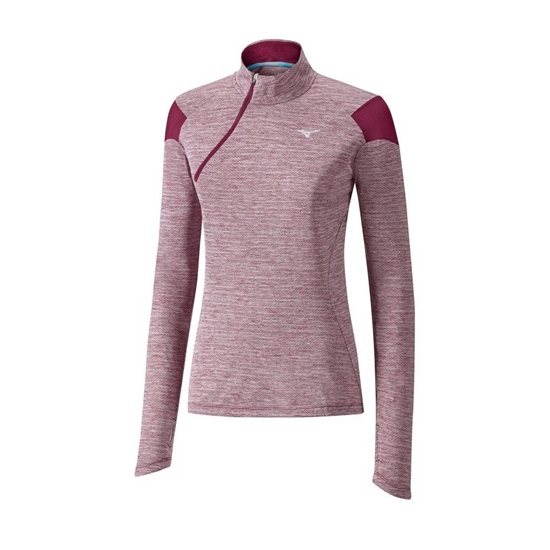 Mizuno ALPHA HALF ZIP Löpar Blast Dam Röda | 748106EQD