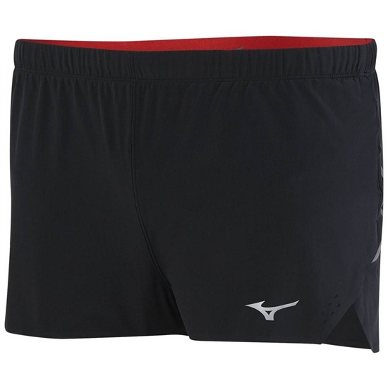 Mizuno Aero 1.5" Split Shorts Herr Svarta | 541280QAD