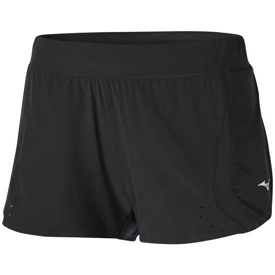 Mizuno Aero 2.5" Shorts Dam Svarta | 359261TRZ