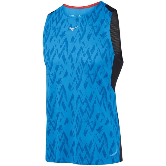 Mizuno Aero Löpar Tank Tops Herr Blå Svarta | 427168UKZ