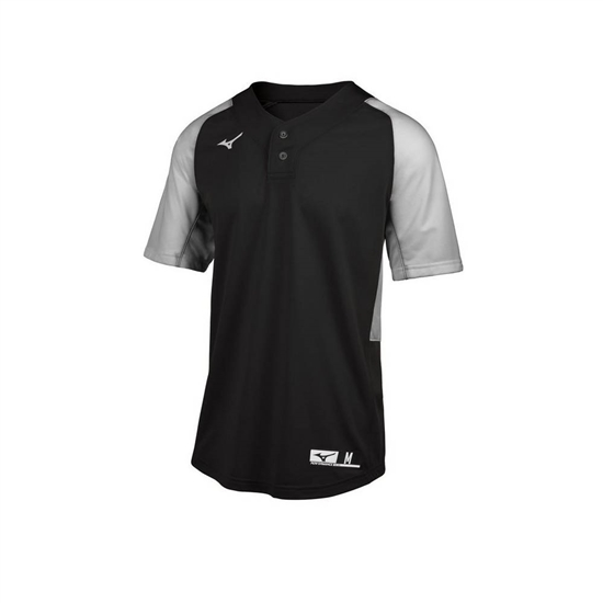 Mizuno Aerolite 2-Button Baseball Jersey Herr Svarta Grå | 490765HQV