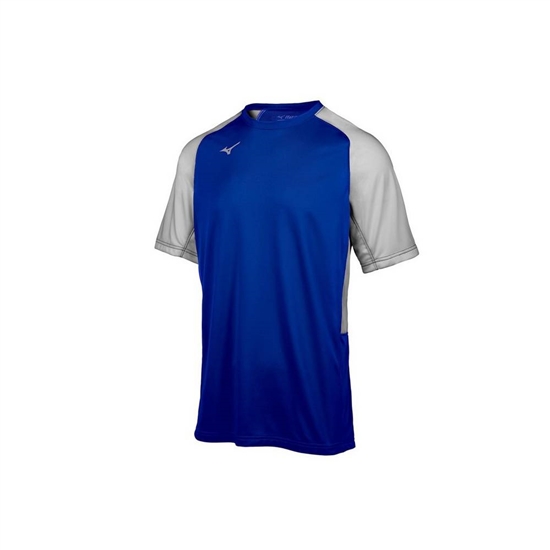 Mizuno Aerolite Crew Baseball Jersey Herr Kungsblått Grå | 270138TEI