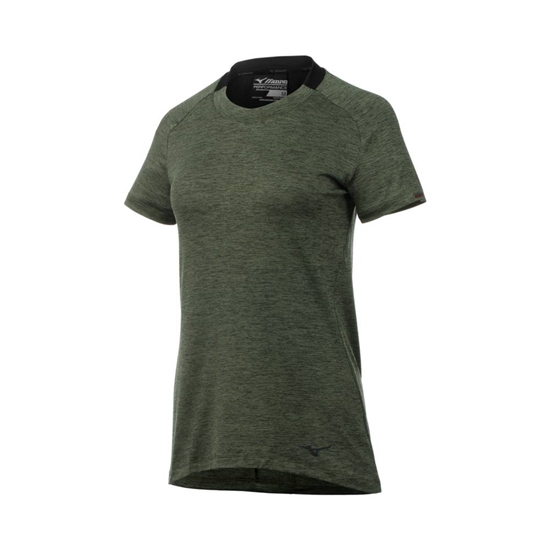 Mizuno Alpha Korta Sleeve T shirts Dam Gröna | 583617QCR