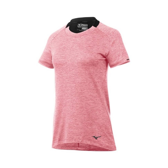 Mizuno Alpha Korta Sleeve T shirts Dam Rosa Svarta | 501892ZUO