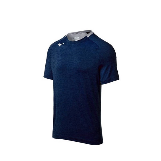 Mizuno Alpha Korta Sleeve T shirts Herr Marinblå | 017345PNE