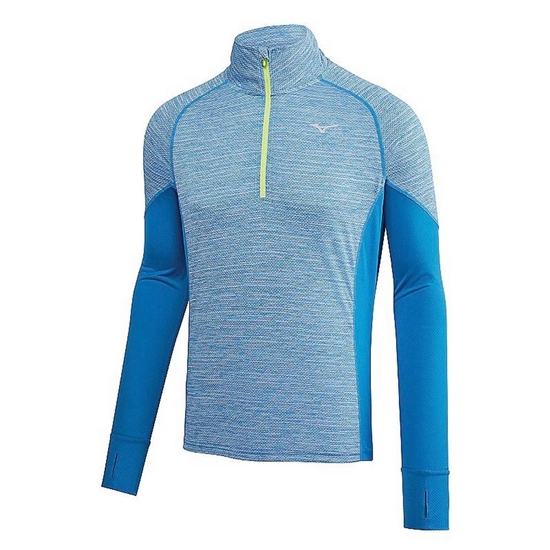 Mizuno Alpha Long Sleeve Half Zip Blast Herr Blå | 239048PZA