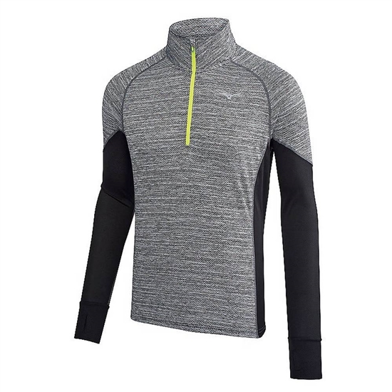 Mizuno Alpha Long Sleeve Half Zip Blast Herr Svarta | 740856BSH