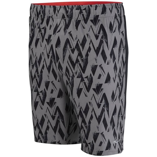 Mizuno Alpha Printed 8.5" Löpar Shorts Herr Grå Svarta | 620375SKJ