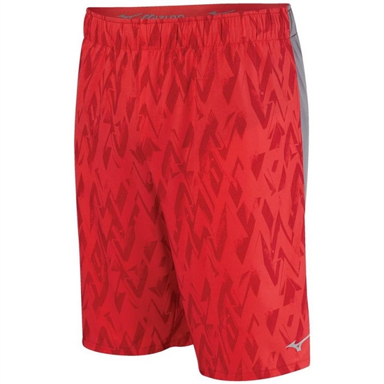 Mizuno Alpha Printed 8.5" Löpar Shorts Herr Röda | 872594NTF