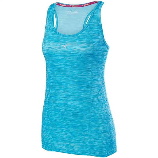 Mizuno Alpha Vent Löpar Tank Tops Dam Blå Turkos | 789642STJ