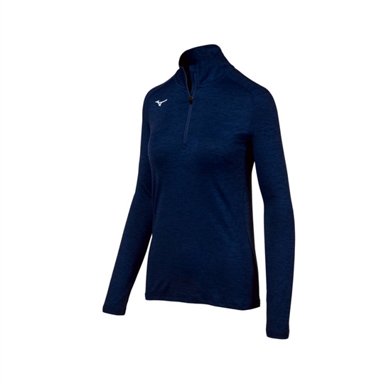 Mizuno Alpha ½ Zip Sweatshirt Dam Marinblå | 537419FDT