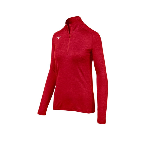 Mizuno Alpha ½ Zip Sweatshirt Dam Röda | 042981OMD