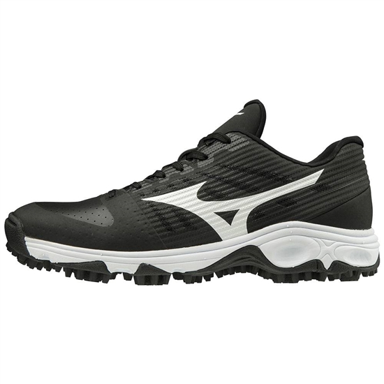 Mizuno Ambition All Surface Low Turf Baseball Skor Herr Svarta Vita | 740258BUZ