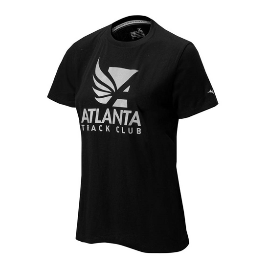 Mizuno Atlanta Track Club 50/50 Löpar T shirts Dam Svarta | 387691WSN