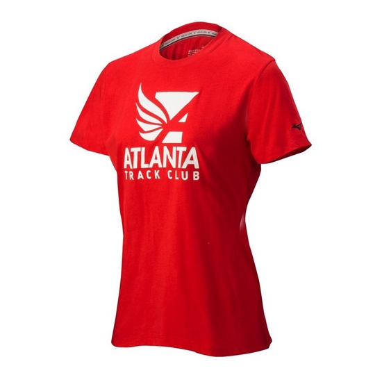 Mizuno Atlanta Track Club 50/50 Löpar T shirts Dam Röda | 967243YQT