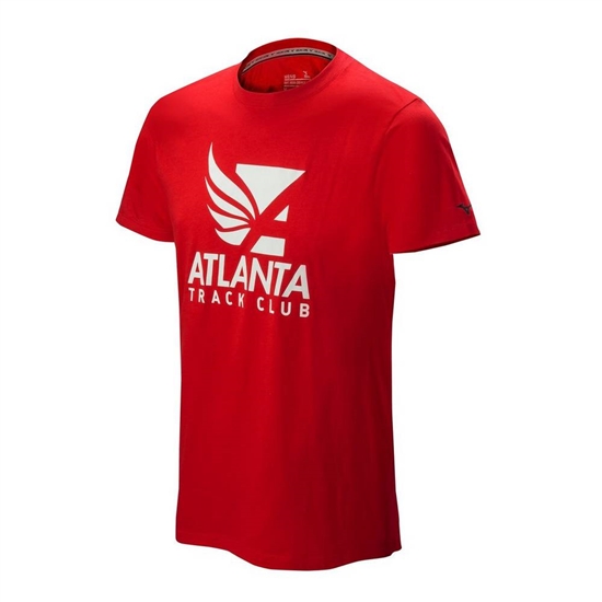 Mizuno Atlanta Track Club 50/50 T shirts Herr Röda | 860941BHV