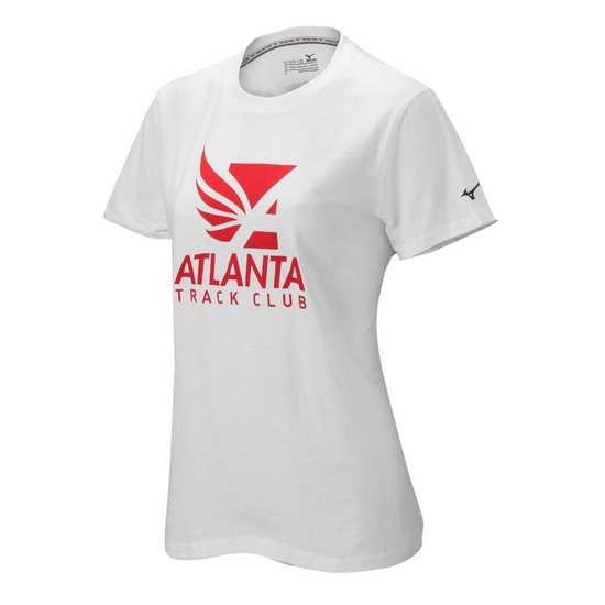 Mizuno Atlanta Track Club Sport Löpar T shirts Dam Vita | 065487FNW