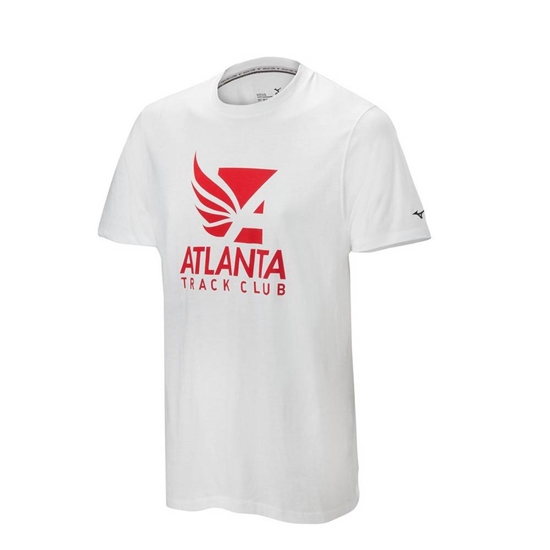 Mizuno Atlanta Track Club Sport T shirts Herr Vita | 057923PTX