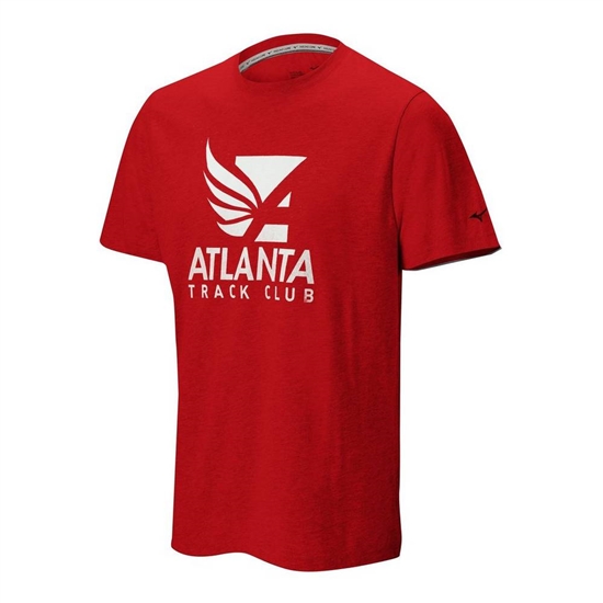 Mizuno Atlanta Track Club Sport T shirts Herr Röda | 821974MXJ