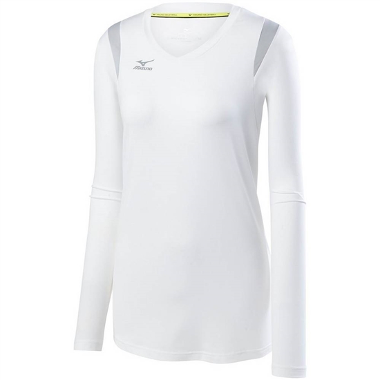 Mizuno Balboa 5.0 Long Sleeve Volleyball Jersey Dam Vita Silver | 165430MCW