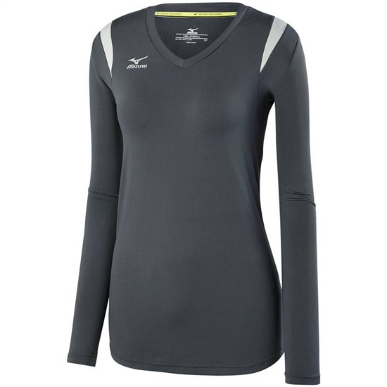 Mizuno Balboa 5.0 Long Sleeve Volleyball Jersey Dam Grå Silver | 827190IJF