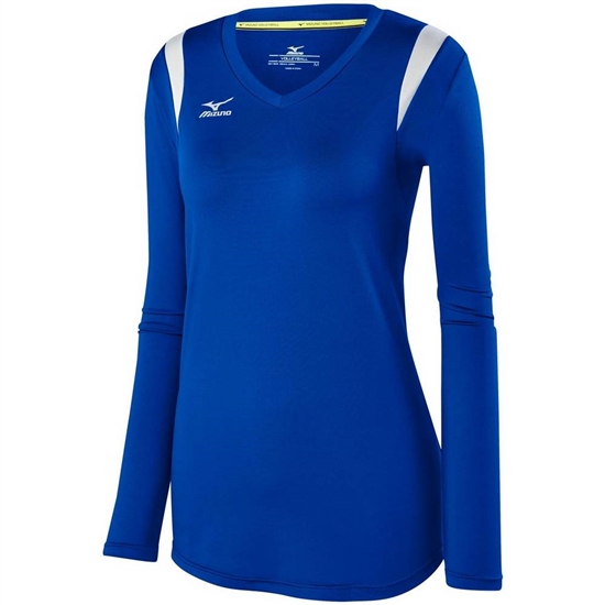 Mizuno Balboa 5.0 Long Sleeve Volleyball Jersey Dam Kungsblått Silver | 845371JQP