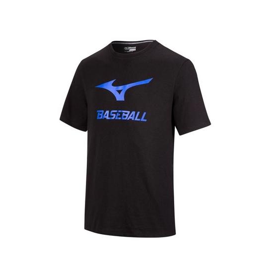 Mizuno Baseball Tryck Baseball T shirts Herr Svarta | 834927JZL