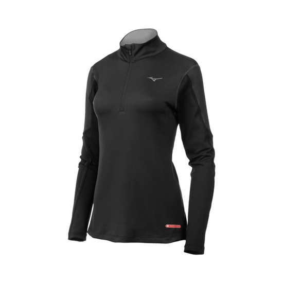 Mizuno Breath Thermo Half Zip Base Layer Dam Svarta | 198546ZFR