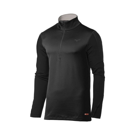 Mizuno Breath Thermo Half Zip Base Layer Herr Svarta | 625973MZE