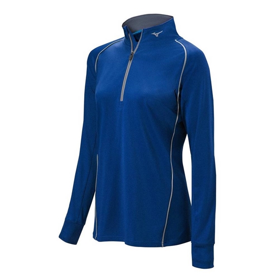 Mizuno Comp 1/2 Zip Long Sleeve Sweatshirt Dam Marinblå | 416802WPI