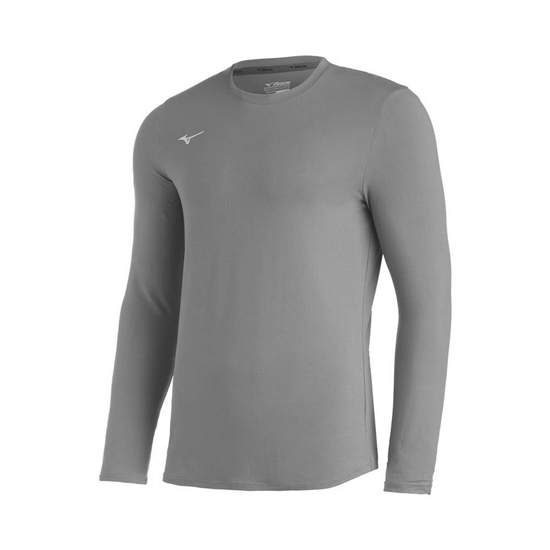 Mizuno Comp Diamond Long Sleeve Crew Baseball Blast Herr Grå | 453271GMV