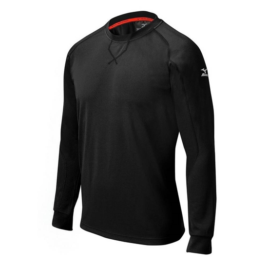 Mizuno Comp Long Sleeve Tränings Shirt Baseball Blast Herr Svarta | 625987IWJ