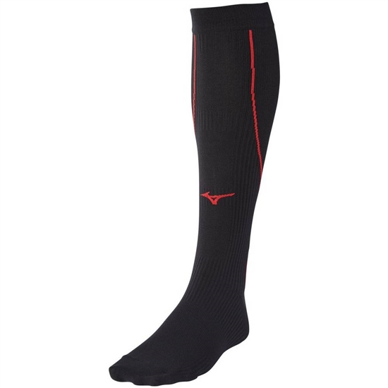 Mizuno Compression Löpar Strumpor Herr Svarta Röda | 042817ZUP