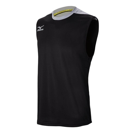 Mizuno Cutoff Jersey Herr Svarta Silver | 417028OXJ