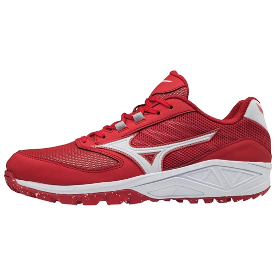 Mizuno Dominant All Surface Low Turf Baseball Skor Herr Röda Vita | 576812OPZ