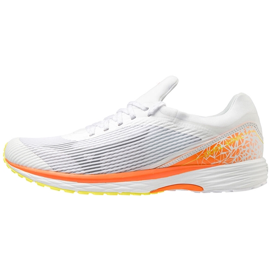 Mizuno Duel Sonic Löparskor Herr Vita Orange | 784123CXS