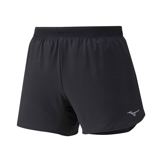 Mizuno ER 4.5 2in1 Löpar Shorts Dam Svarta Blå | 973612IAZ