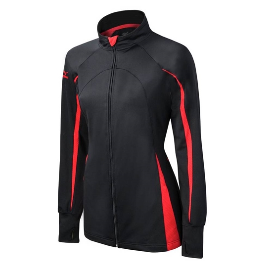 Mizuno Elite 9 Focus Full-Zip Jacka Dam Svarta Röda | 654798PWN