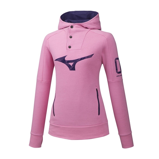 Mizuno Heritage Hoodie Dam Rosa | 684021EFQ